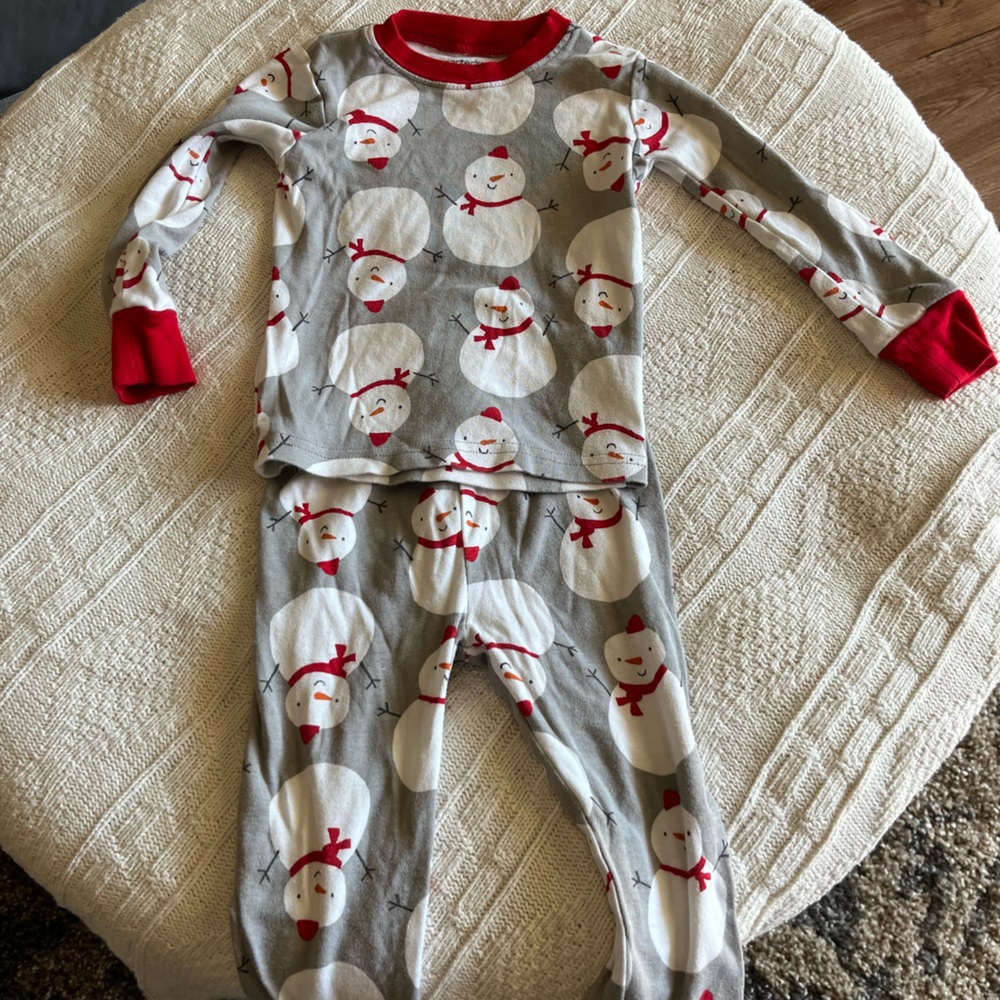 Carters snowman pj set